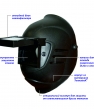 Защитный лицевой щиток сварщика с откидным блоком светофильтра с креплением на каске КН PREMIER Favori®T 2 