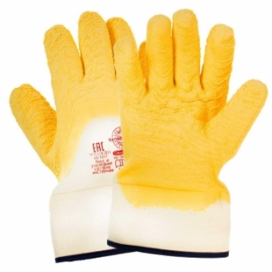 Перчатки с латексным покрытием, манжет - крага, Safeprotect